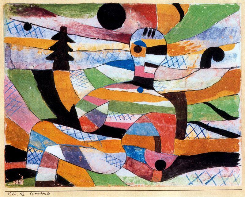Mujer Awakening" de Paul Klee (1879-1940, Switzerland) Mujer Awakening" de Paul Klee (1879-1940, Switzerland)