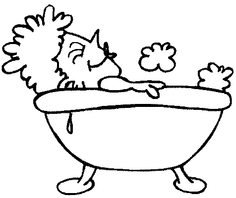 Dibujo para colorear de tina de baño - Imagui