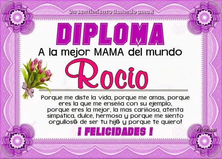 Todo Mujer: BELLOS DIPLOMAS PARA REGALAR A MAMA EN EL DIA DE L ...