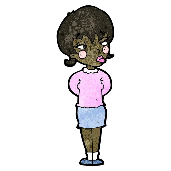 mujer bonita caricatura pensando — Vector stock © lineartestpilot ...