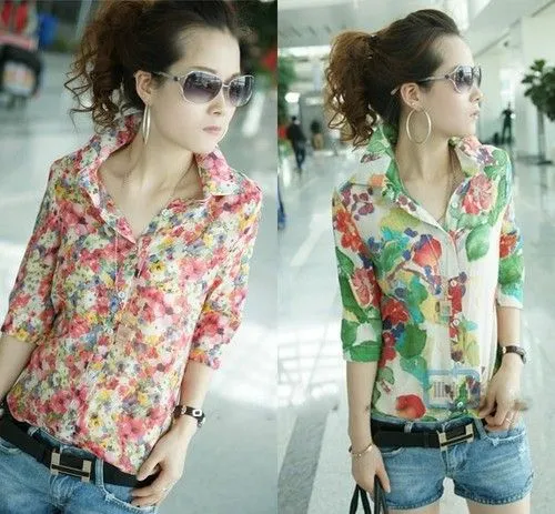 BLUSAS MANGAS CORTAS DE DAMA - Imagui