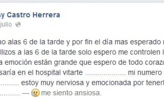 Mujer que denunció robo de bebe todavía espera explicación ...