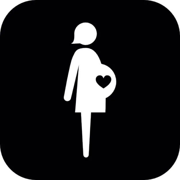 Mujer embarazada con un corazón en su vientre | Descargar Iconos ...