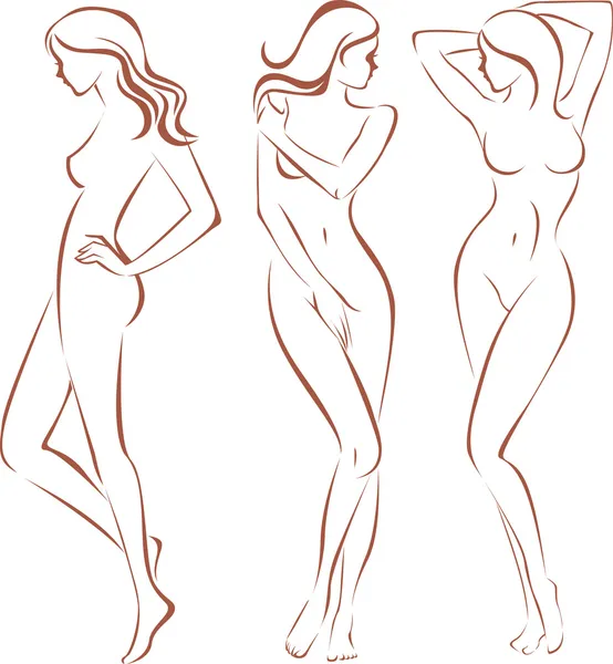 mujer hermosa desnuda — Ilustración de stock #5399922