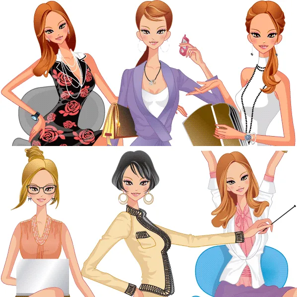 Mujer trabajadora Negocios - vector | Vector ClipArt