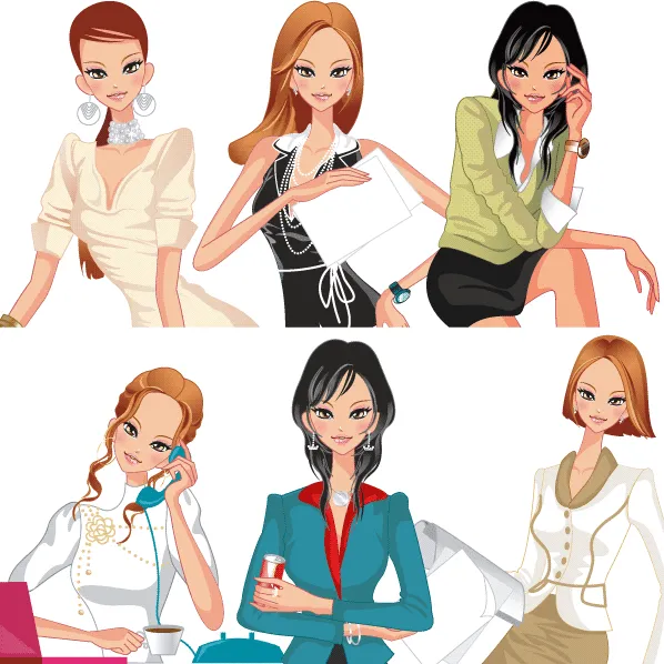 Mujer trabajadora Negocios - vector | Vector ClipArt