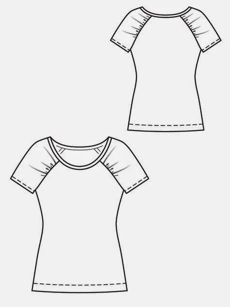 Mujeres y alfileres: Molde de remera y opción de vestido con ... Mujeres y alfileres: Molde de remera y opción de vestido con ...
