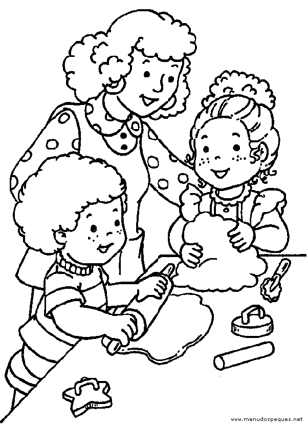 Un niño cocinando para colorear - Imagui