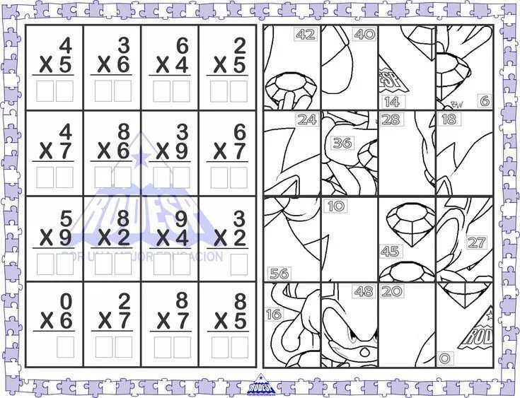 Multiplicación 1 cifra | Rompecabezas matematicos, Rompecabezas para imprimir, Rompecabezas para armar Multiplicación 1 cifra | Rompecabezas matematicos, Rompecabezas para imprimir, Rompecabezas para armar