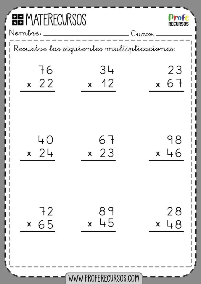 multiplicacion - rompecabezas en línea