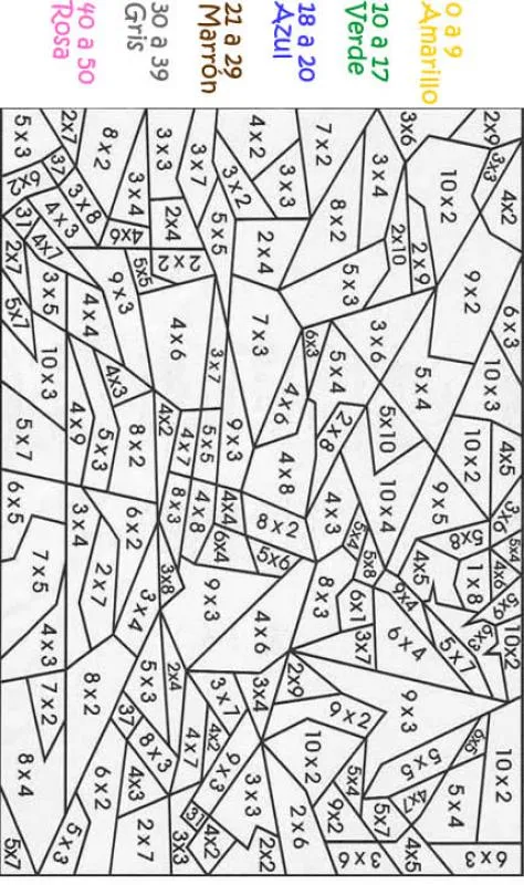 Multiplicaciones en dibujos para pintar - Imagui Multiplicaciones en dibujos para pintar - Imagui