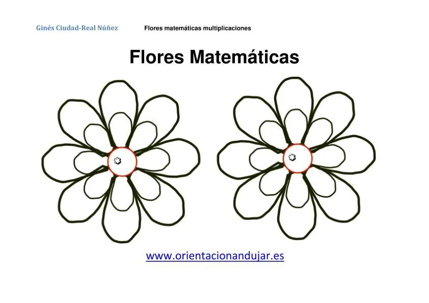 Multiplicaciones primaria con flores matemáticas Multiplicaciones primaria con flores matemáticas