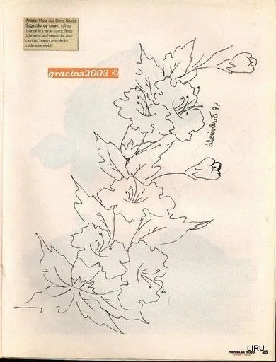 MULTY PATRON: flores para pintar en tela