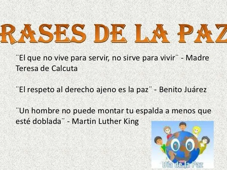 Dia Mundial De La Paz Dia Mundial De La Paz