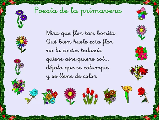 CLASE MARGA 4 AÑOS: POESIA PRIMAVERA