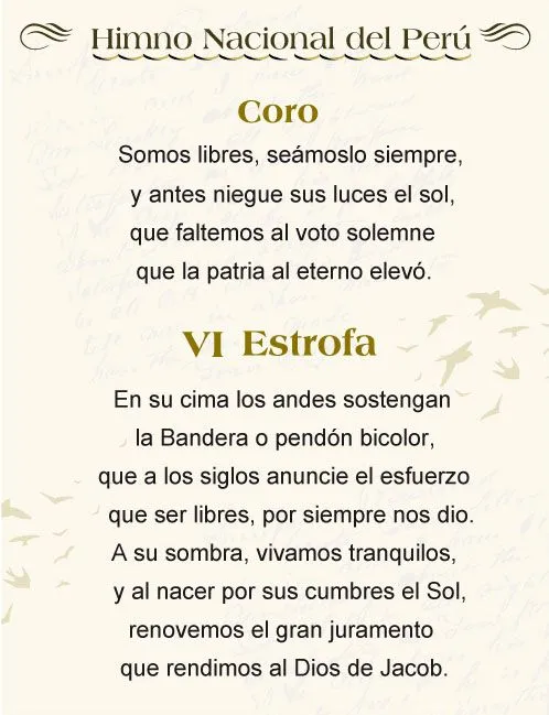 Mundo ACESP: Descarga el Himno Nacional del Perú con la VI Estrofa ... Mundo ACESP: Descarga el Himno Nacional del Perú con la VI Estrofa ...