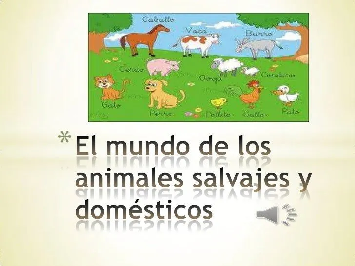 El mundo de los animales salvajes y domésticos El mundo de los animales salvajes y domésticos