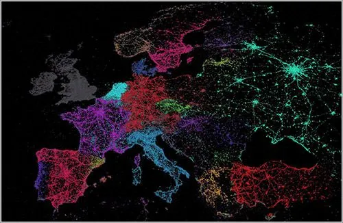 El mundo coloreado según los lenguajes de los tuits | Microsiervos ...