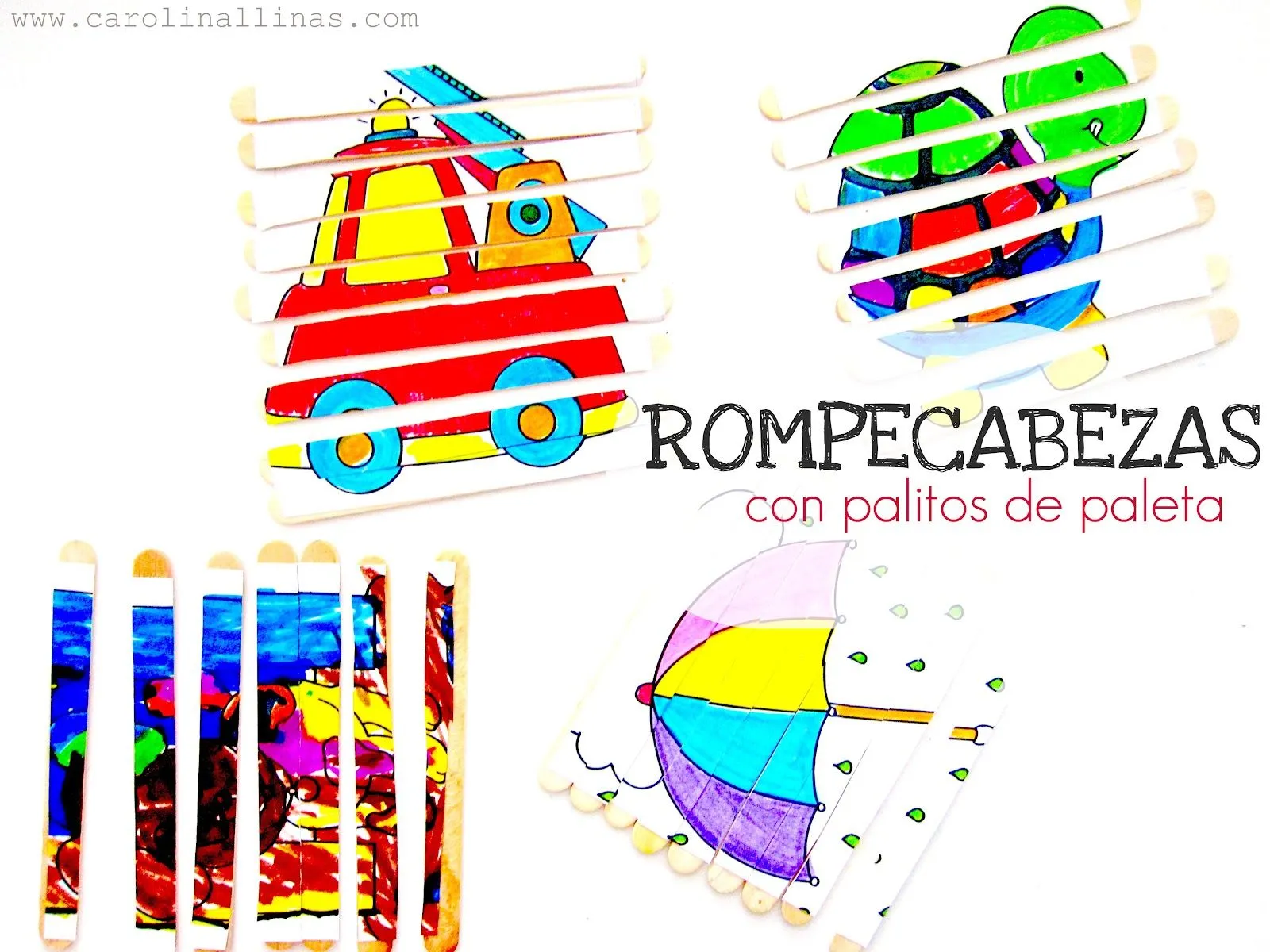 Nuestro Mundo Creativo: Rompecabezas {con palitos de paleta