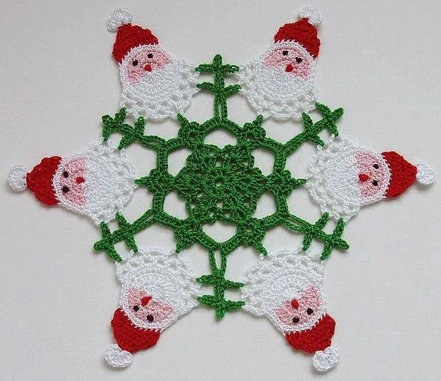 Carpetas navidenas a crochet - Imagui