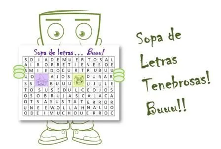 Mundo FiLi: Tenebrosa sopa de letras.... Buuu! Mundo FiLi: Tenebrosa sopa de letras.... Buuu!