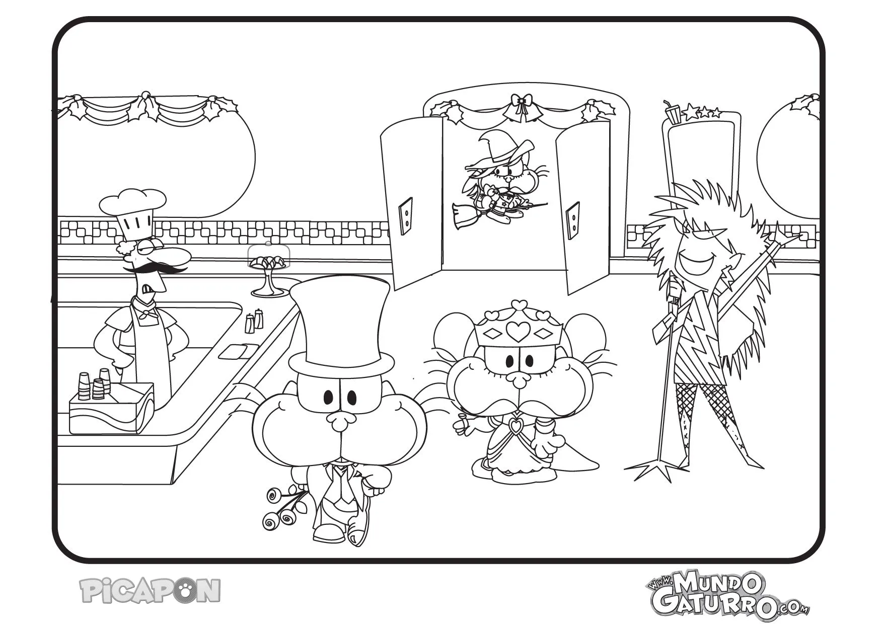 mundo gaturro para pintar Colouring Pages (page 3)