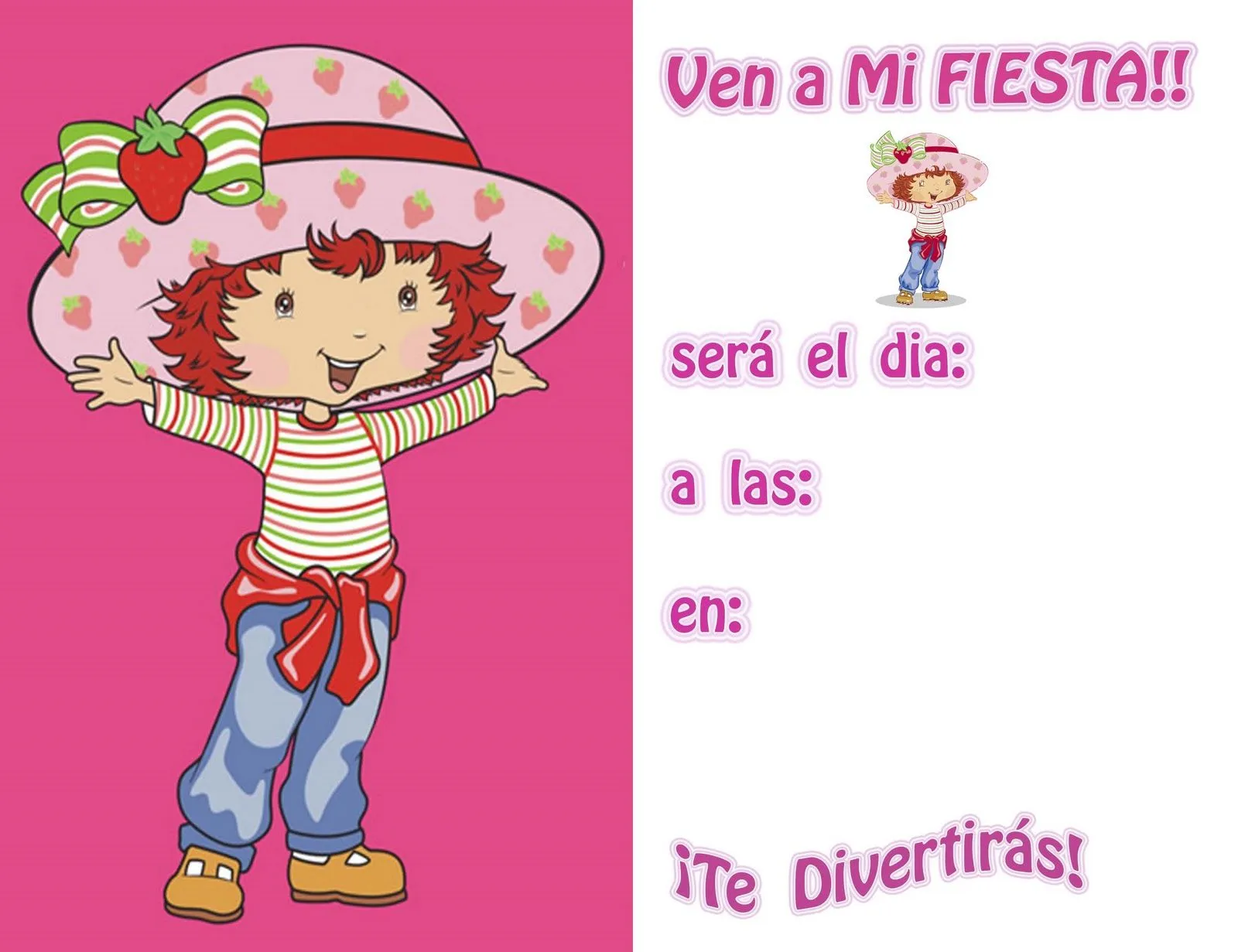 Tarjetas de invitación rosita fresita - Imagui Tarjetas de invitación rosita fresita - Imagui