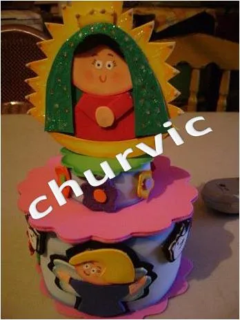 Mundo magico de las manualidades: virgencitas en fomi