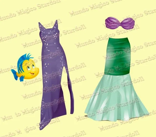 Mundo Mágico Stardoll: Vestido, Pez y Traje de Sirena "La Sirenita ...