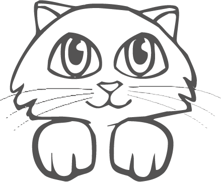 Imagenes • Gato tierno para dibujar