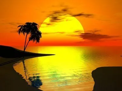 Atardecer para colorear - Imagui