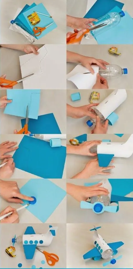 EL MUNDO DEL RECICLAJE: DIY avión con una botella de plástico EL MUNDO DEL RECICLAJE: DIY avión con una botella de plástico