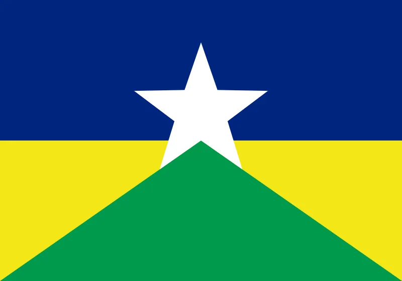 O mundo dos vetores: Bandeira vetorizada do estado de Rondônia O mundo dos vetores: Bandeira vetorizada do estado de Rondônia