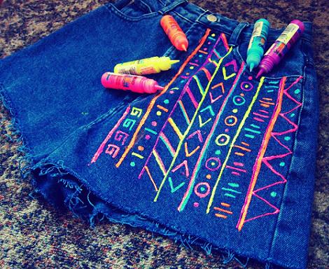 MUNDOCONECTADO: Shorts étnicos DIY