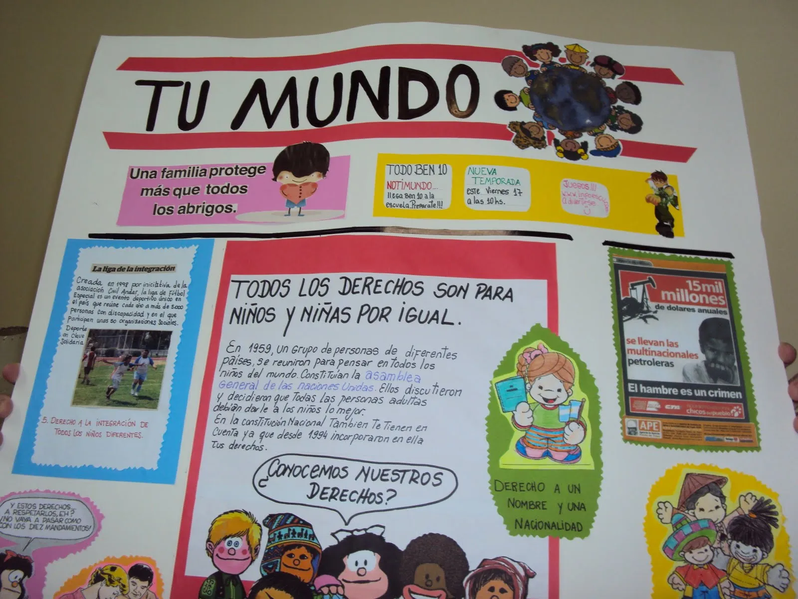 Tu mundo": "Armando nuestro periódico mural"