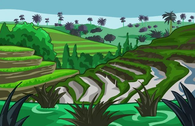 Los mundos imaginarios de Diego Cárcano: Paisajes Vectoriales