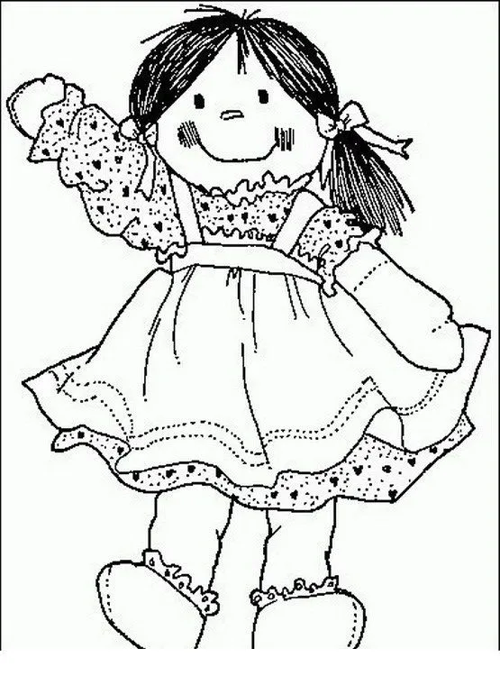 COLOREA TUS DIBUJOS: Muñeca levantando la mano para colorear y pintar COLOREA TUS DIBUJOS: Muñeca levantando la mano para colorear y pintar