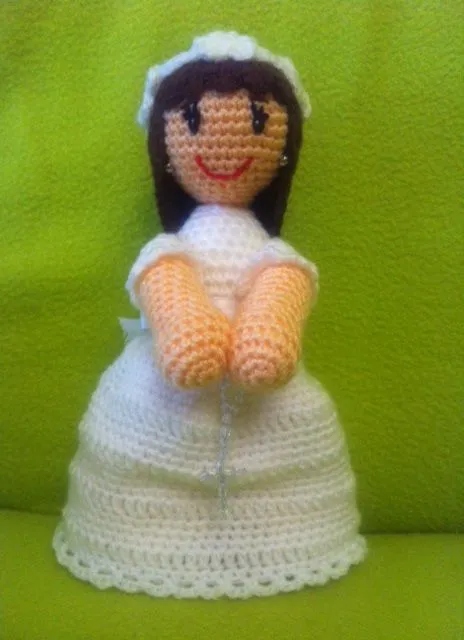 Muñecas de comunión de crochet - Imagui
