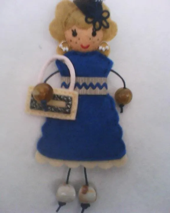 MUÑECA DE FIELTRO MANUALIDADES; MUJER CON SOMBRERO Y BOLSO. REF 10009 ... MUÑECA DE FIELTRO MANUALIDADES; MUJER CON SOMBRERO Y BOLSO. REF 10009 ...