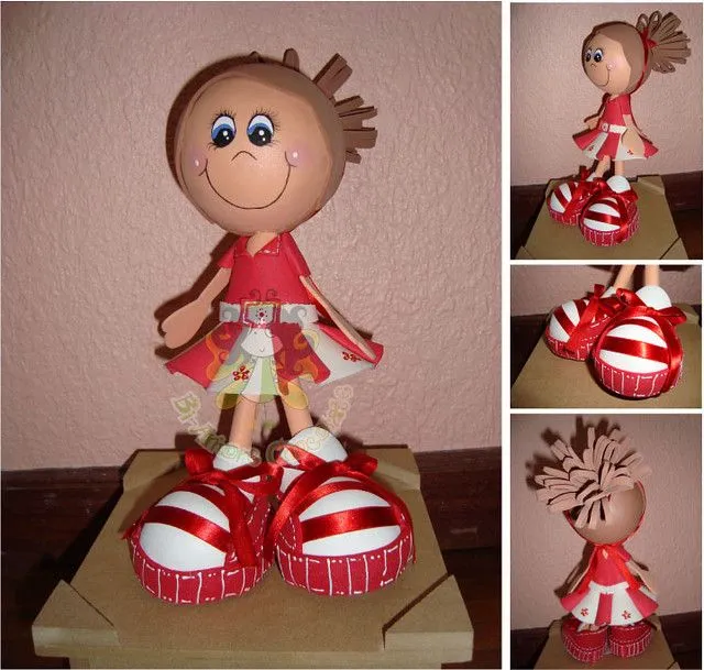 Como hacer muñeca en foami - Imagui