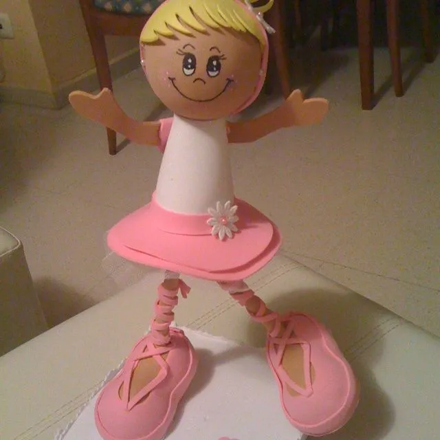 Muñeca Fofucha bailarina rosa/Fofucha doll ballet dancer dressed ...