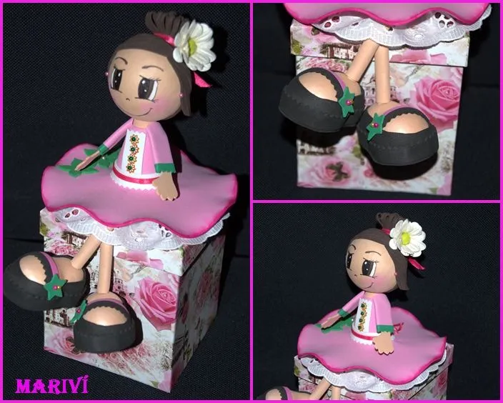 Fofuchas sentadas en cajas - Imagui