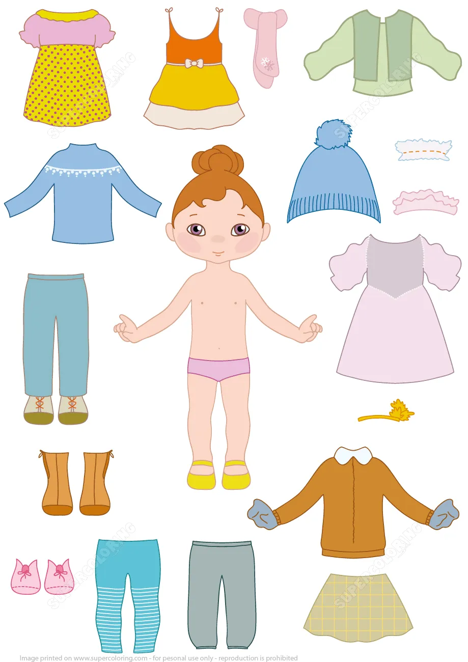 Muñeca de Papel con Ropa | Manualidades de papel para niños Muñeca de Papel con Ropa | Manualidades de papel para niños