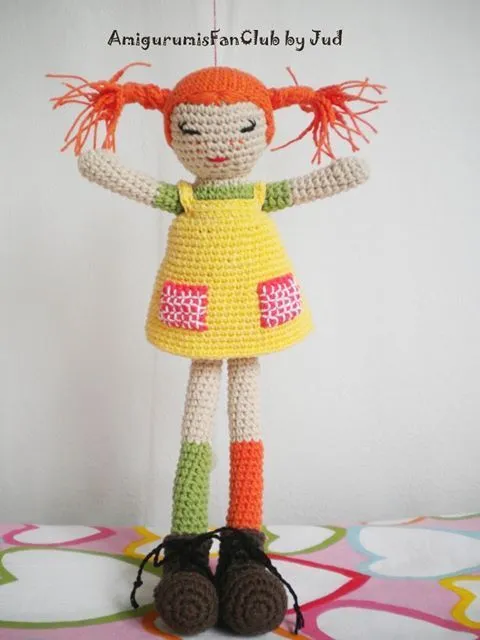 Muñeca Pippi Calzaslargas-Pippi Langstrump (30cm de altura) Patrón ...