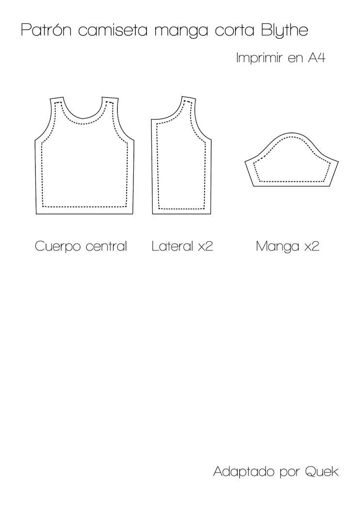 Muñecas blythe, Patron camiseta, Ropa de muñeca Muñecas blythe, Patron camiseta, Ropa de muñeca