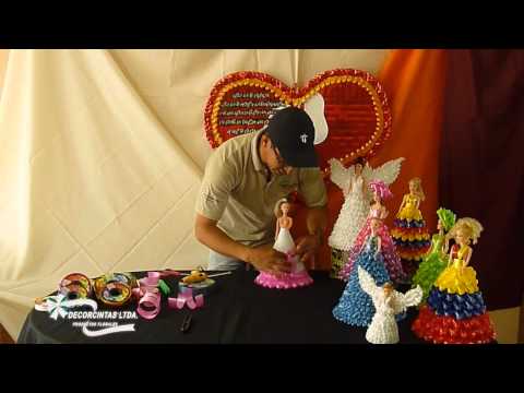 MUÑECAS DECORATIVAS CON CINTA DE DECORCINTAS - YouTube MUÑECAS DECORATIVAS CON CINTA DE DECORCINTAS - YouTube