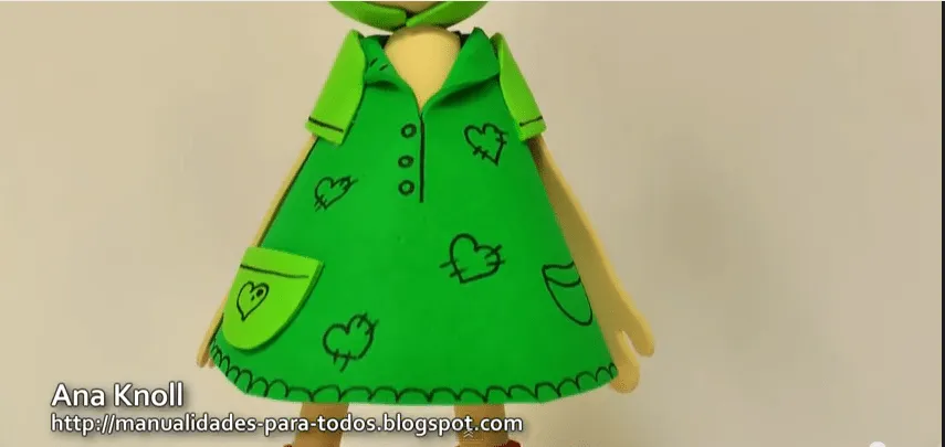 Cómo hacer muñecas o fofuchas de goma eva sin patrones, por Ana ...