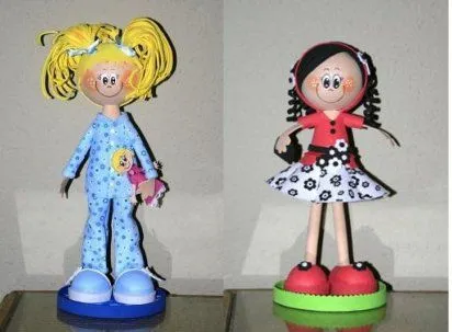 Muñecas de goma eva | Aprender manualidades es facilisimo.com Muñecas de goma eva | Aprender manualidades es facilisimo.com