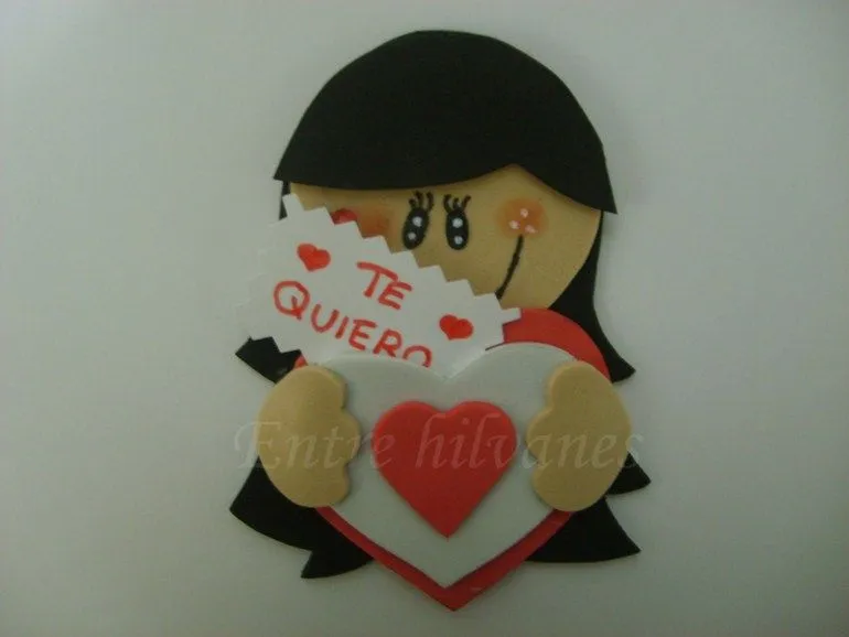 Muñecas de goma eva PLANA - Imagui