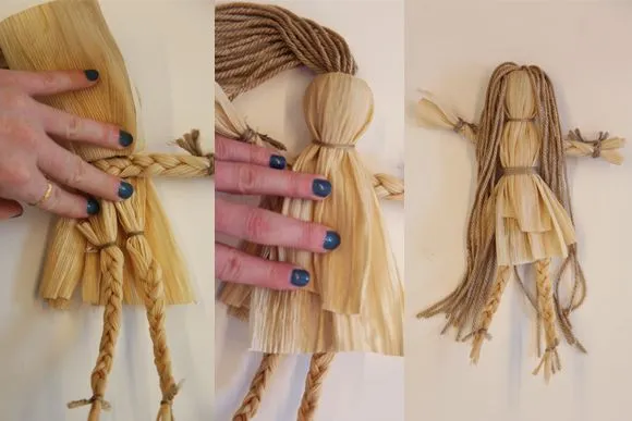 Muñecas de hoja de maíz - Manualidades Infantiles